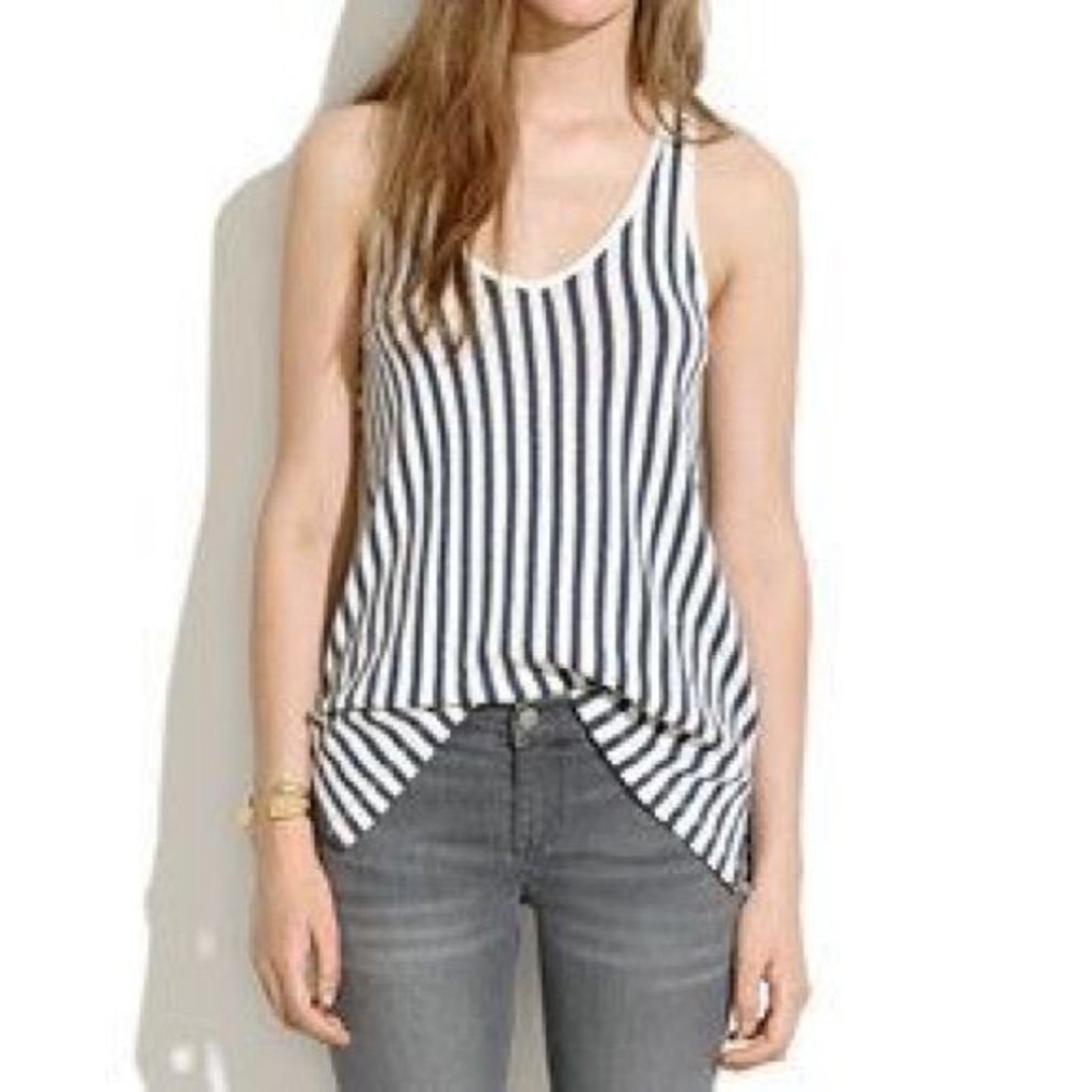 Madewell Cotton Linen Blend Racerback Tank XS - Picture 1 of 8